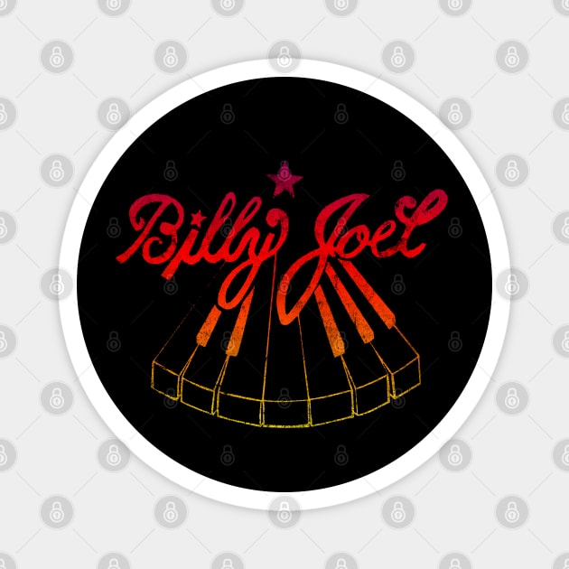 Billy Joel / Retro Style Fan Design Magnet by DankFutura